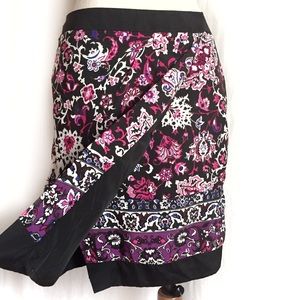 New York & Company Floral Wrap Skirt